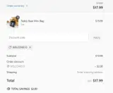 WELCOME10 coupon verification screenshot