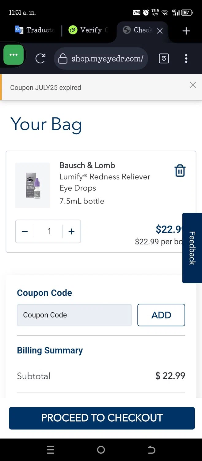 MyEyeDr. coupon code screenshot showing code JULY25 applied at MyEyeDr. checkout page. Uploaded by SimplyCodes community member JannyiseaN on Jul 11, 2025