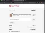 My Favorite Quilt Store coupon verification screenshot