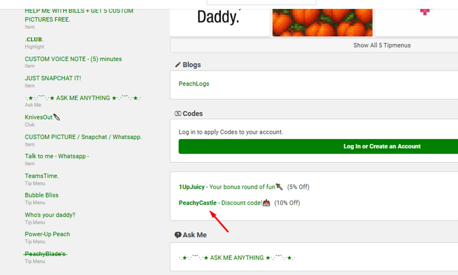 MyFreeCams promo code screenshot showing code PeachyCastle applied at MyFreeCams checkout page. Uploaded by SimplyCodes community member carlosrivero on Nov 25, 2025