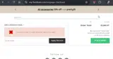 BLACKF10 coupon verification screenshot