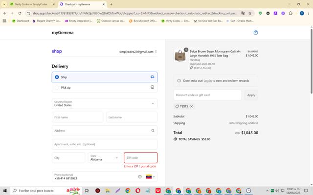 myGemma checkout page showing myGemma coupon code box | Screenshot taken by SimplyCodes community member on Sep 8, 2025