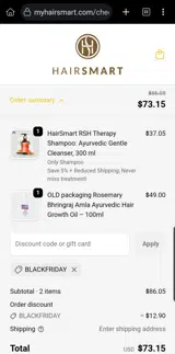 BLACKFRIDAY coupon verification screenshot
