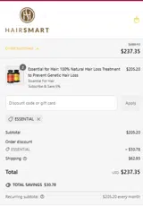 Essential coupon verification screenshot