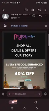 Podcast coupon verification screenshot