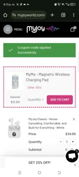 VANGOGH coupon verification screenshot