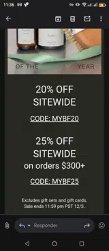 Mybf20 coupon verification screenshot