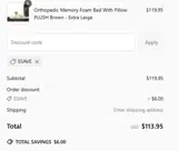 5SAVE coupon verification screenshot