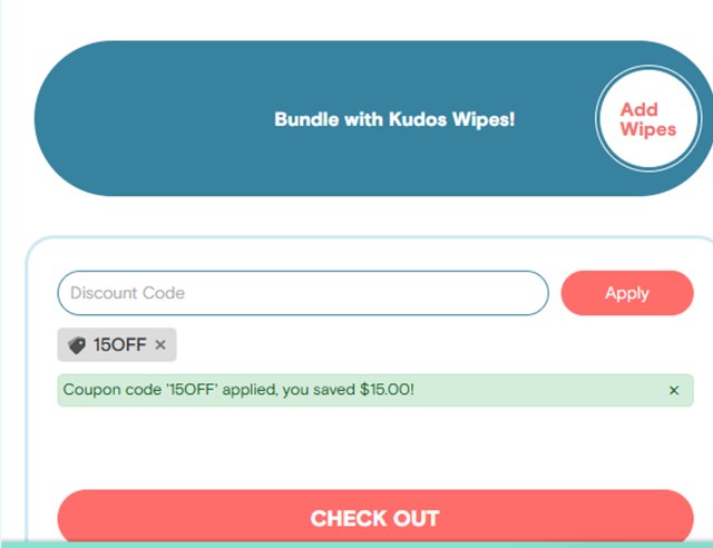 My Kudos checkout page showing My Kudos promo code box | Screenshot taken by SimplyCodes community member on Sep 6, 2025
