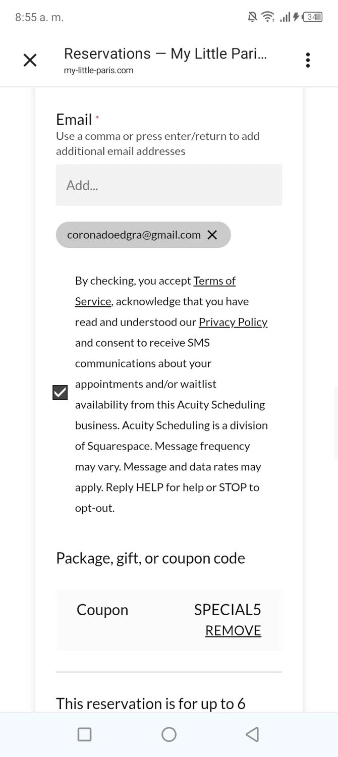 My Little Paris promo code screenshot showing code Special5 applied at My Little Paris checkout page. Uploaded by SimplyCodes community member BonusVoyager4214 on Jun 12, 2026