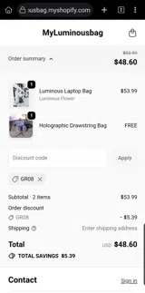 gr08 coupon verification screenshot