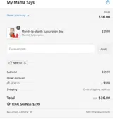 NEW10 coupon verification screenshot