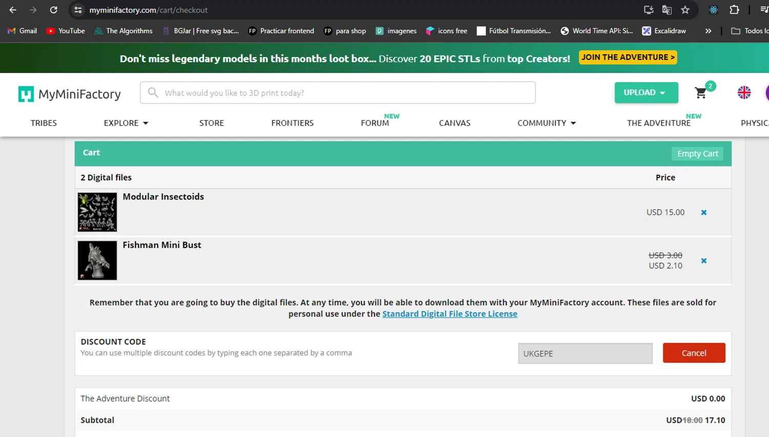 MyMiniFactory Discount Codes 50 Off September 2024