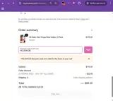 HOLIDAY20 coupon verification screenshot