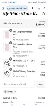 My Mum Made It coupon verification screenshot