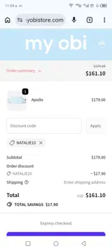 MY OBI coupon verification screenshot