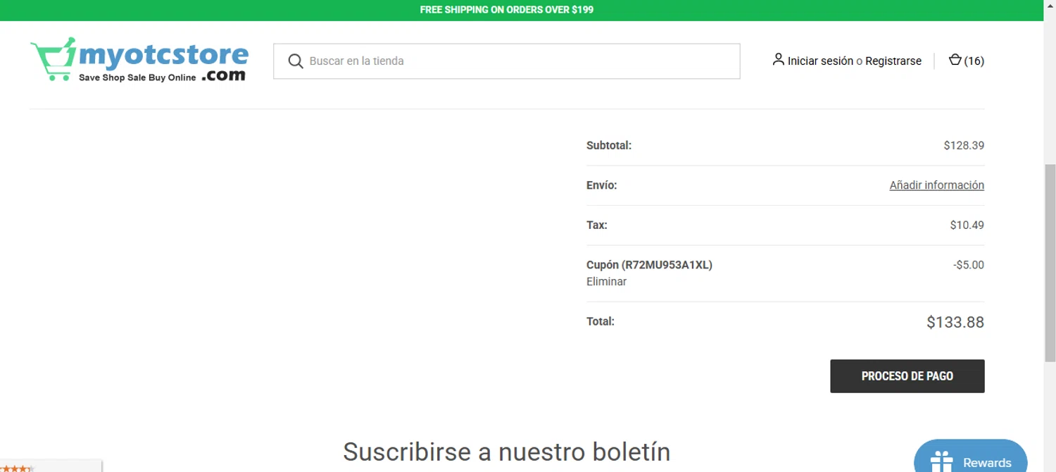 Myotcstore.com coupon code screenshot showing code R72MU953A1XL applied at Myotcstore.com checkout page. Uploaded by SimplyCodes community member FrugalVirtuoso6318 on Jan 31, 2025