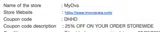MyOva coupon verification screenshot