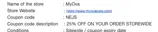 MyOva coupon verification screenshot