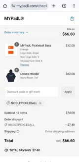 MYPadL coupon verification screenshot