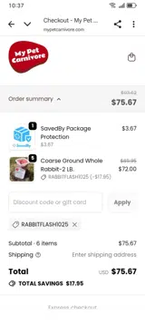 RabbitFlash1025 coupon verification screenshot