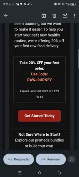 RAWJOURNEY coupon verification screenshot