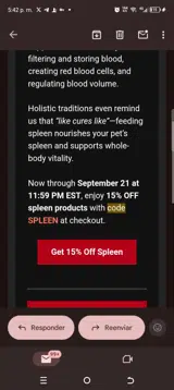SPLEEN coupon verification screenshot