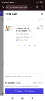 SARAI10183 coupon verification screenshot