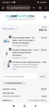 PAYDAYG2GGNPSK coupon verification screenshot