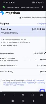 25MAYSS70 coupon verification screenshot