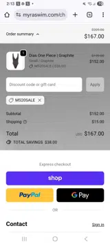 Ms20sale coupon verification screenshot
