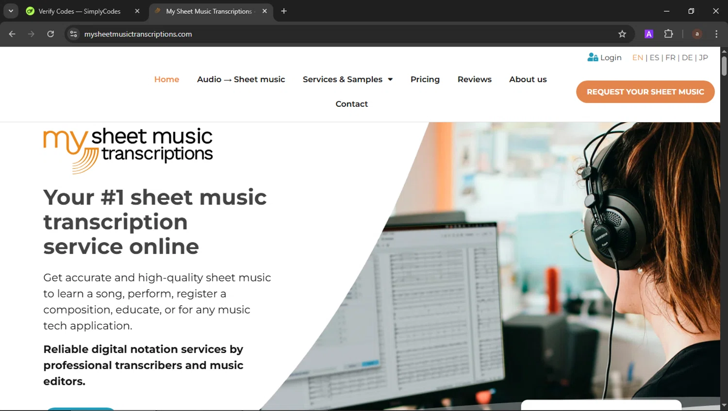 My Sheet Music Transcriptions promo code screenshot showing code SUMMER25 applied at My Sheet Music Transcriptions checkout page. Uploaded by SimplyCodes community member b3stia_1 on Jul 17, 2025