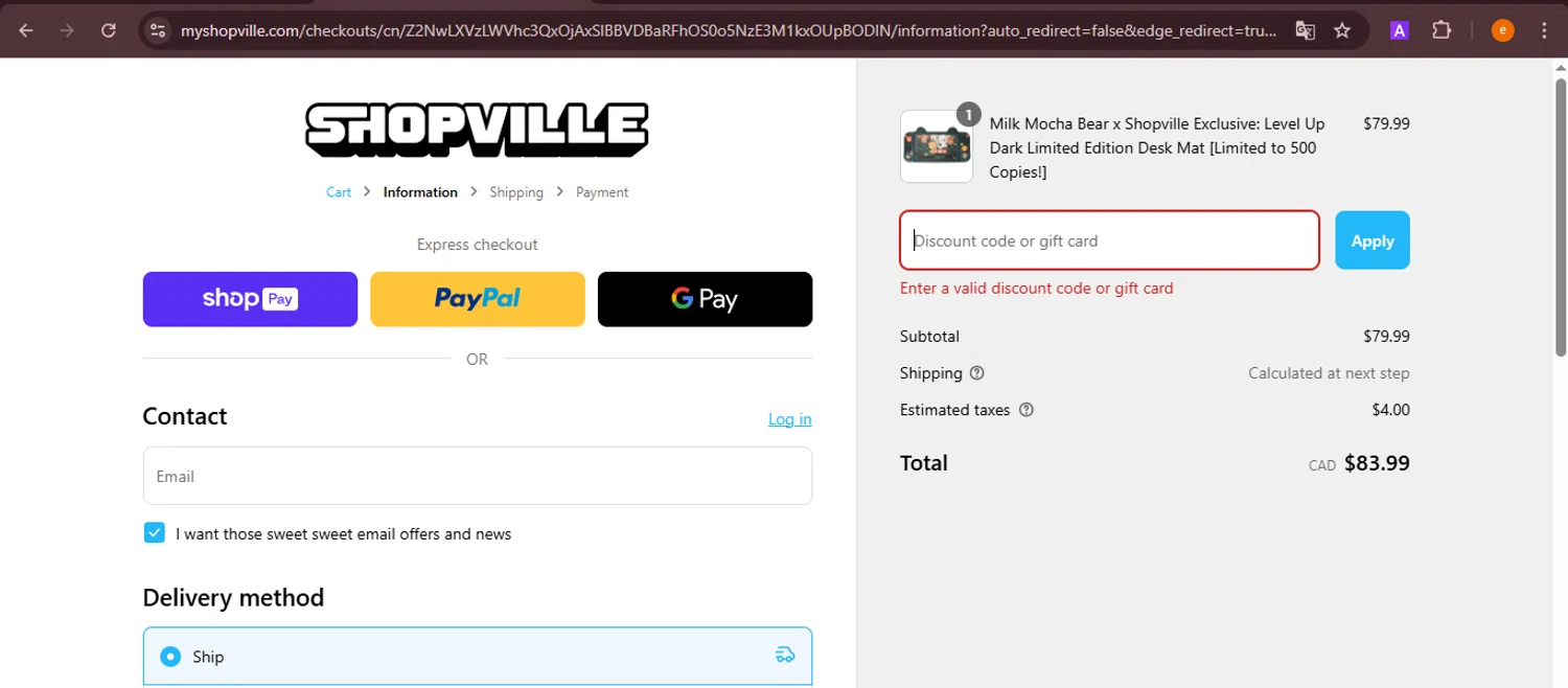 MyShopville promo code screenshot showing code WLCM10 applied at MyShopville checkout page. Uploaded by SimplyCodes community member NobleElite1598 on Mar 14, 2025