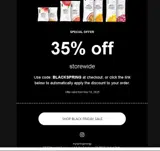 BLACKSPRING coupon verification screenshot