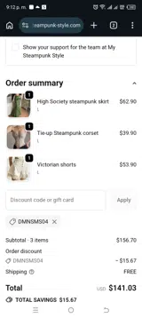 DMNSMS04 coupon verification screenshot