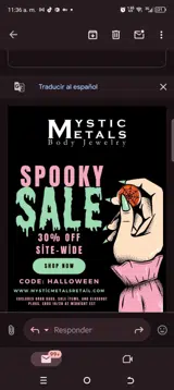 Halloween coupon verification screenshot