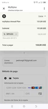 WPIU20 coupon verification screenshot