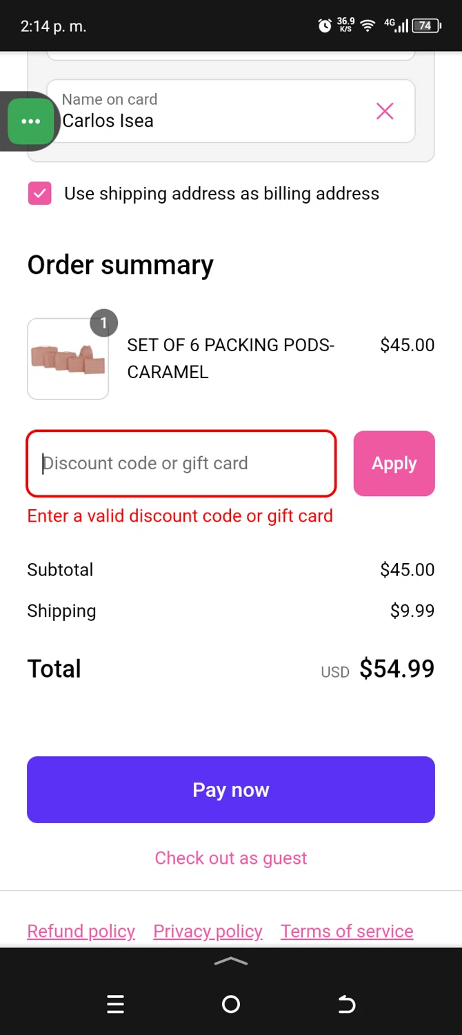Mytagalongs discount code screenshot showing code SPRINGSAVINGS applied at Mytagalongs checkout page. Uploaded by SimplyCodes community member VillaloboY on Apr 26, 2025