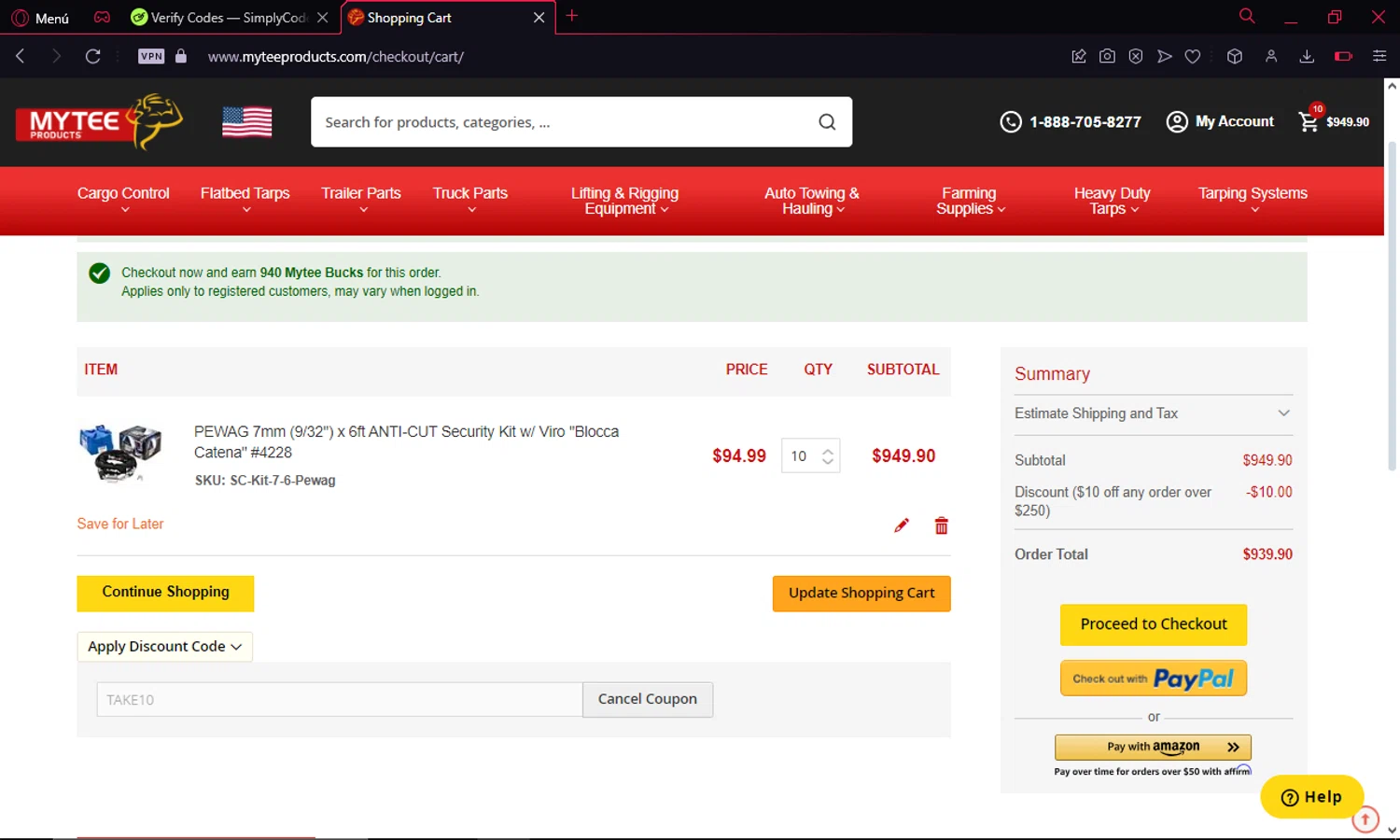 how to use Mytee Products coupons