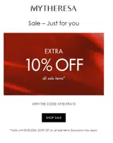 MYEXTRA10 coupon verification screenshot