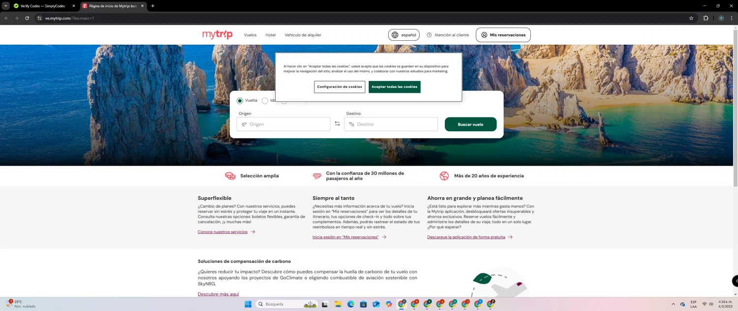Mytrip promo code screenshot showing code USMTWG3 applied at Mytrip checkout page. Uploaded by SimplyCodes community member yosuethgotopo on Mar 4, 2025