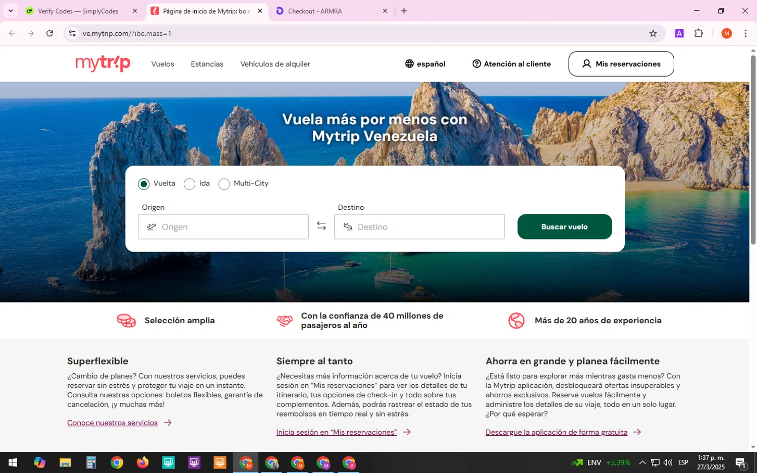 Mytrip promo code screenshot showing code USMTAFFVOUCHERCODES applied at Mytrip checkout page. Uploaded by SimplyCodes community member TreasureTracker4321 on Mar 27, 2025