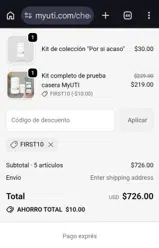 First10 coupon verification screenshot
