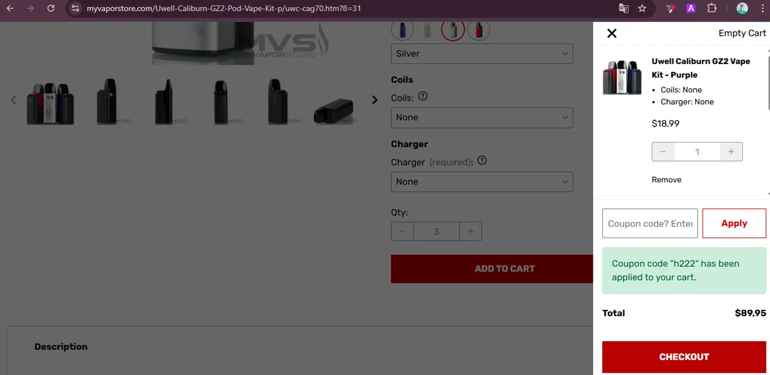 MyVaporStore Promo Codes