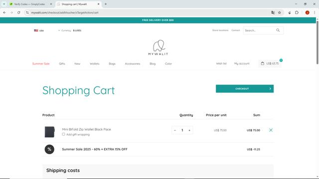 MyWalit checkout page showing MyWalit promo code box | Screenshot taken by SimplyCodes community member on Jul 18, 2025