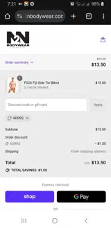 ADRR2 coupon verification screenshot