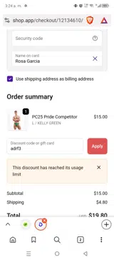 adrf3 coupon verification screenshot