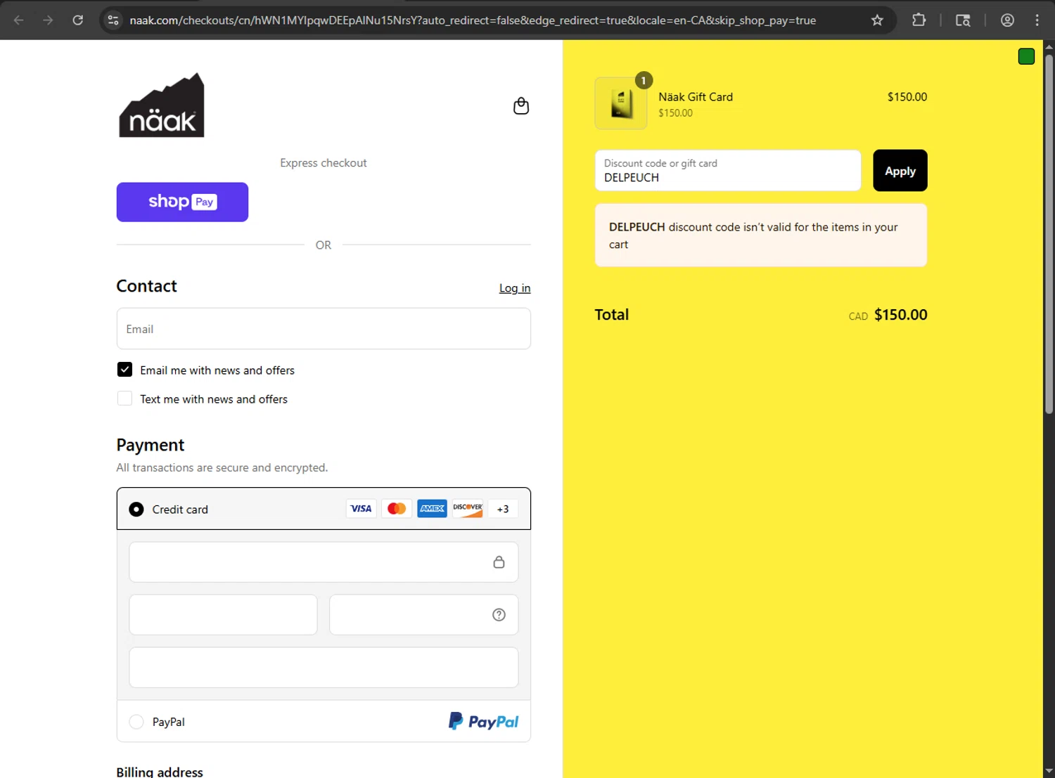 Naak discount code screenshot showing code DELPEUCH applied at Naak checkout page. Uploaded by SimplyCodes community member JakePerrox on Aug 3, 2025