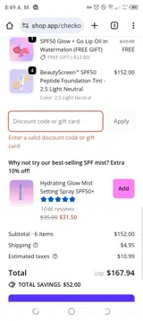 CHICKS10 coupon verification screenshot