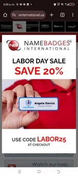 Labor25 coupon verification screenshot